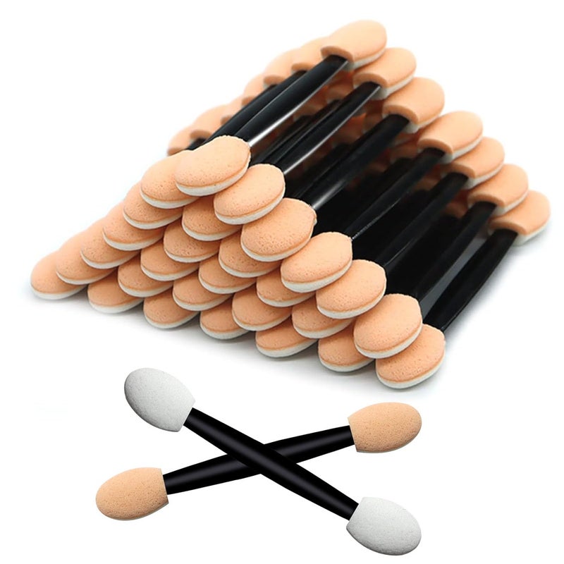 keepsweat Dual Sides Disposable Eyeshadow Applicators,120Pcs Sticks With Sponge Tip, 6.2cm/2.4 Inch Brush for Eye Makeup - Women and Girls - Image 1